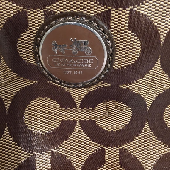 Brown Patterned COACH Crossbody Bag - Picture 2 of 16